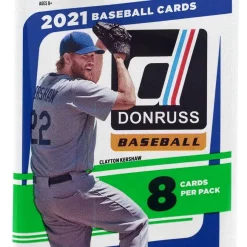 Deals ⌛ MLB Panini 2021 Donruss ⚾ Baseball Trading Card Pack [8 Cards] 👏
