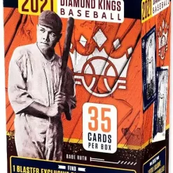Best Pirce 🤩 MLB Panini 2021 Diamond Kings ⚾ Baseball Trading Card BLASTER Box [7 Packs, 1 Blue Frame Parallel] ✨