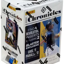 Brand new 🔥 MLB Panini 2021 Chronicles ⚾ Baseball Trading Card BLASTER Box [4 Packs, 2 Groove Parallels] ⌛