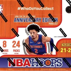 Hot Sale 🛒 NBA Panini 2021-22 Hoops 🏀 Basketball Trading Card RETAIL Box [24 Packs] ✨