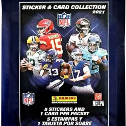 Coupon ⭐ NFL Panini 2021 Football Sticker Collection Pack [5 Stickers + 1 Card] 🎁