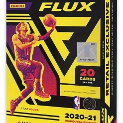 Brand new 👏 NBA Panini Flux 2020-21 Trading Card HANGER Box [20 Cards, 4 Lazer Prizms, Inaugural Edition] 🥰