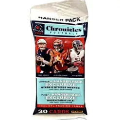Top 10 ✔️ NFL Panini 2021 Chronicles Football Trading Card HANGER Pack [30 Cards, Green Parallels!] 👏