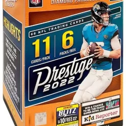 Outlet ✨ NFL Panini 2022 Prestige Football Trading Card BLASTER Box [6 Packs, Diamond Parallels] 👏