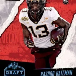 Best Sale 🎉 NFL Baltimore Ravens 2021 Instant Draft Night Football Rashod Bateman Trading Card 😍