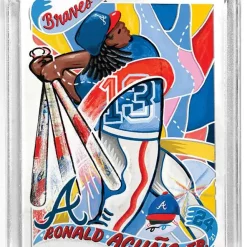 Cheap ❤️ MLB Topps Project70 ⚾ Baseball 2002 Ronald Acuna Jr. Exclusive Trading Card [#130, By Efdot] 🎁