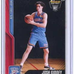 Hot Sale 😍 NBA OKC Thunder 2021-22 Instant RPS First Look 🏀 Basketball Josh Giddey Trading Card #6 [Rookie Card, Red Version, #15/25] ⭐