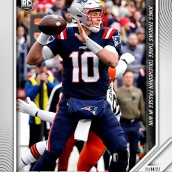 Discount ✨ NFL New England Patriots 2021 Instant Football Mac Jones Trading Card #100 [Jones Throws 3 Touchdown Passes in Win] ❤️