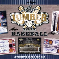 New 🔔 MLB 2022 Lumber ⚾ Baseball Trading Card HOBBY Box [4 Cards] 👏