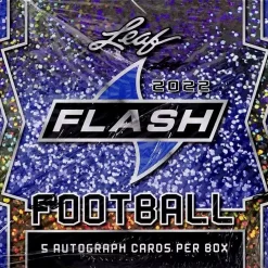 Hot Sale 👍 NFL 2022 Flash Football Trading Card HOBBY Box [5 Autograph Cards] 🛒