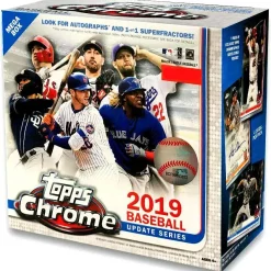 Promo 😉 MLB Topps 2019 Chrome ⚾ Baseball Update Trading Card MEGA Box [7 Packs] 🧨