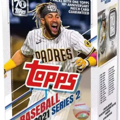 Flash Sale ⭐ MLB Topps 2021 Series 2 ⚾ Baseball Trading Card BLASTER Box [7 Packs, 1 70th Anniversary Patch Card] 🎁