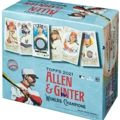 Outlet 🌟 MLB Topps 2021 Allen & Ginter World's Champions ⚾ Baseball Trading Card RETAIL Box [24 Packs] 🔔