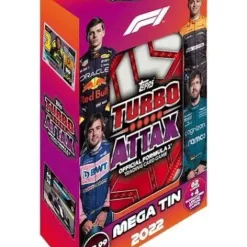 Promo ⌛ Formula 1 Turbo Attax 2022 Racing RED Trading Card Mega Tin [Super Elite] 🎉