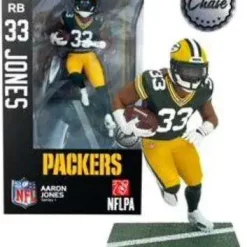 Budget 🤩 NFL Green Bay Packers Football Aaron Jones Action Figure [White Cleats, Chase Version] 🔥