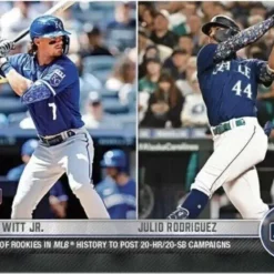 Brand new 👍 MLB 2022 Topps Now Bobby Witt Jr. & Julio Rodriguez Trading Card #833 [Dual Rookie Card] ⌛