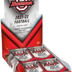 Top 10 😀 NFL Topps 2021-22 Bowman University Football Trading Card HOBBY Box [2 Chrome Autographs] 🔔