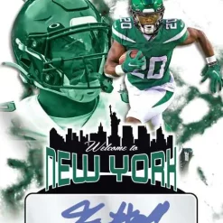Buy 🔔 NFL New York Jets 2022 Welcome to New York Football Breece Hall AUTOGRAPHED Trading Card [Rookie Card] (Pre-Order ships January) 🔔