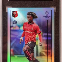 Hot Sale 🔔 UEFA 2020-21 Topps Chrome SGC 9.5 Eduardo Camavinga Trading Card #20 [Refractor] 🌟