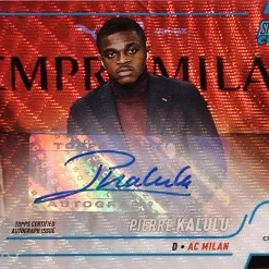 Brand new 🧨 2020-21 Topps Stadium Club Chrome UEFA Pierre Kalulu 37/75 Trading Card CA-PK [Autographed] 🥰