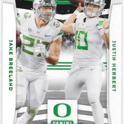 Wholesale 🤩 NFL 2020 Contenders Draft Picks Justin Herbert & Jake Breeland Trading Card #8 [Collegiate Connections] 🎉