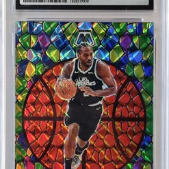 Discount ✔️ NBA 2020-21 Panini Mosaic CSG 9 Kawhi Leonard Trading Card #7 [Stained Glass] 🛒