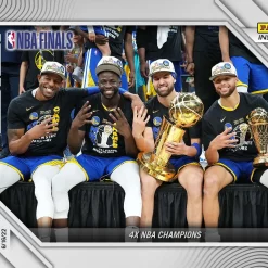 New 🌟 NBA Golden State Warriors 2021-22 Instant 🏀 Basketball Stephen Curry, Andre Iguodala, Draymond Green & Klay Thompson Trading Card #293 [4X NBA Champions] 💯