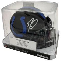 Outlet 🔔 NFL Indianapolis Colts Eclipse Darius Leonard Autographed Mini Helmet [JSA Certification Number: WIT519036] 🎁