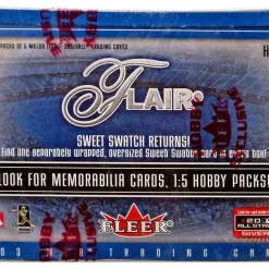 Best Sale 🔔 MLB 2003 Flair Trading Card HOBBY Box [Sweet Swatch Returns] 🤩