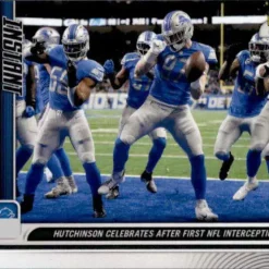 Best Sale ❤️ NFL Detroit Lions 2022 Instant Football Aidan Hutchinson Trading Card #96 [1st NFL Interception] 🔥
