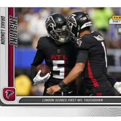 Budget 👍 NFL Atlanta Falcons 2022 Instant Football Drake London Trading Card #21 [Rookie Card, Scores First NFL Touchdown] 🤩