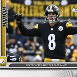Top 10 😉 NFL Pittsburgh Steelers 2022 Instant Weekly Pass Football Kenny Pickett /155 Trading Card #107 [Rookie Card, Leads Steelers Past Saints] 🔥