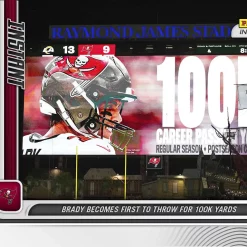 Top 10 😀 NFL Tampa Bay Buccaneers 2022 Instant Football Tom Brady Exclusive Trading Card #100 [First to Throw for 100,000 Yards!] 🥰