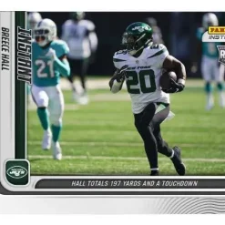 Deals 🥰 NFL New York Jets 2022 Instant Weekly Football Breece Hall Trading Card #55 [Rookie Card, Totals 197 Yards & A Touchdown] 😍