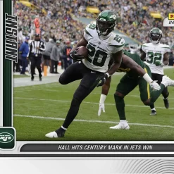 Cheap ❤️ NFL New York Jets 2022 Instant Weekly Football Breece Hall Trading Card #63 [Rookie Card, Hall Hits Century Mark in Jets Win] 😉