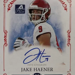 Outlet 🥰 NFL 2022 Onyx Vintage College Football Jake Haener Blue Ink /300 Trading Card CAJH [Auto Rookie] ❤️