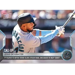 Best Sale ✨ MLB Topps Now 2022 Jerar Encarnacion Trading Card #376 [Call Up, 1st Player to Notch Grand Slam, Stolen Base, And Assist in MLB Debut] ⭐
