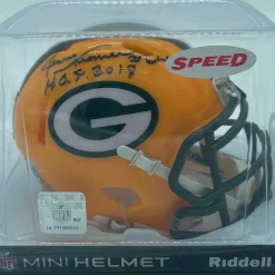 Best Sale 🌟 NFL Green Bay Packers Tristar Hidden Treasures Jerry Kramer Autographed Mini Helmet 🧨