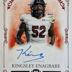Coupon 🥰 NFL 2022 Onyx Vintage Football Kingsley Enagbare Blue Ink Trading Card VAKE 🔔