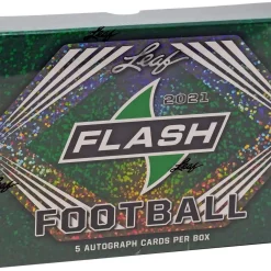 Outlet ✨ NFL 2021 Flash Football Trading Card HOBBY Box [5 Autograph Cards] 💯