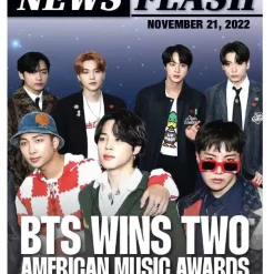 Brand new 🎁 Pop Century 2022 Newsflash BTS Trading Card [Wins 2 American Music Awards!] (Pre-Order ships January) 🎉