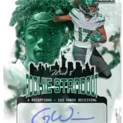 Hot Sale 🧨 NFL New York Jets 2022 Week 8 Rookie Standout Football Garrett Wilson AUTOGRAPHED Trading Card [XRC Rookie Card] (Pre-Order ships January) ⭐