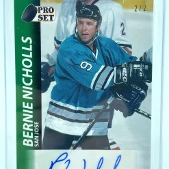 Outlet ❤️ NHL 2021 Leaf Pro Set Bernie Nicholls Single Sports Card #2/2 💯