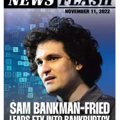 Brand new 🔥 Pop Century 2022 Newsflash Sam Bankman-Fried Trading Card [Leads FTX Into Bankruptcy Amid Speculation of What Went Wrong] (Pre-Order ships January) 😀