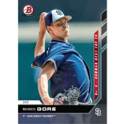 New 🎁 MLB 2019 Bowman NEXT Top Prospects MacKenzie Gore Trading Card T4 [Rookie Card, Only 196 Made!] ❤️
