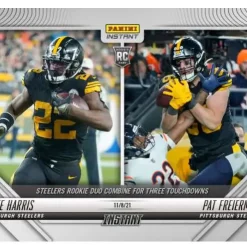Best reviews of ❤️ NFL Pittsburgh Steelers 2021 Instant Football Najee Harris & Pete FreierMuth Trading Card #97 [Rookie Card] 😍