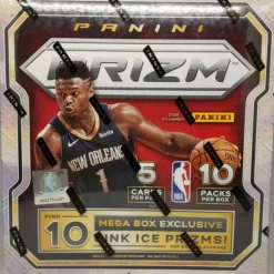 Best deal ✨ NBA Panini 2020-21 Prizm 🏀 Basketball Trading Card MEGA Box [10 Packs, Pink Ice Prizms] ⌛