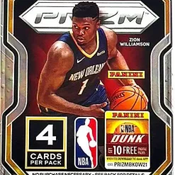Brand new ⭐ NBA Panini 2020-21 Prizm 🏀 Basketball Trading Card Retail Pack [4 Cards] ❤️