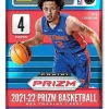Discount 😀 NBA Panini 2021-22 Prizm 🏀 Basketball Trading Card RETAIL Pack [4 Cards] 😍