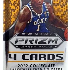 Wholesale ✨ Collegiate Panini 2019-20 Prizm Draft Picks 🏀 Basketball Trading Card BLASTER Pack [4 Cards] ⌛